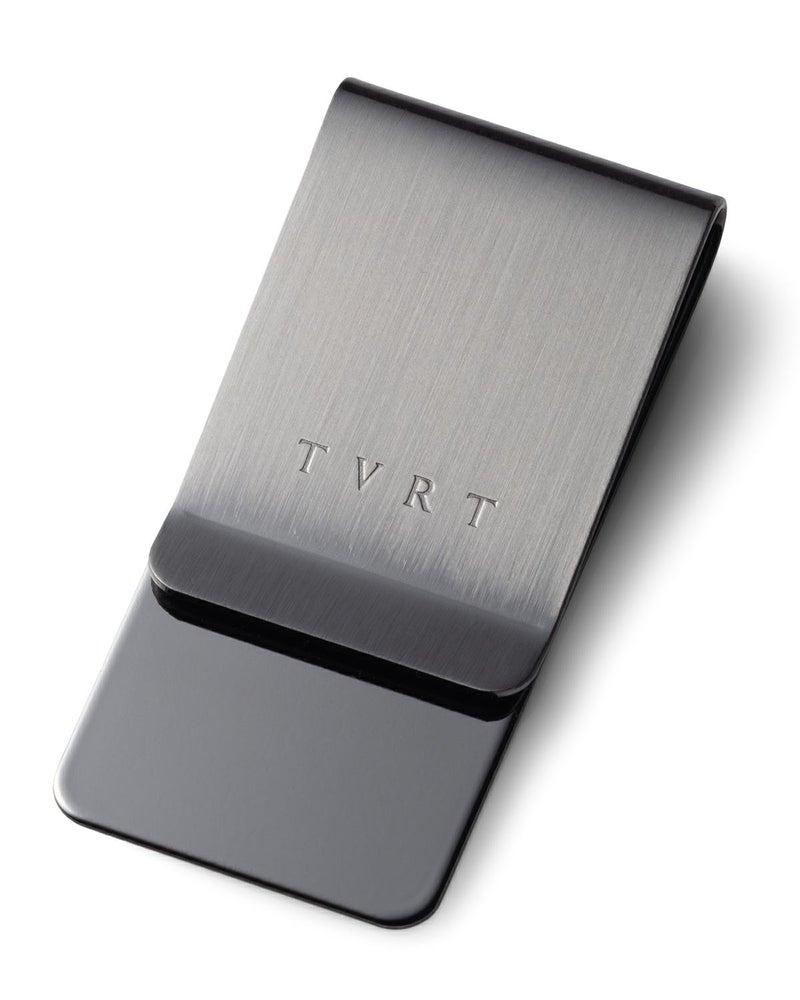 TAVARAT（タバラット）マネークリップ：ブラックいぶし（黒ニッケルメッキ仕上げ）