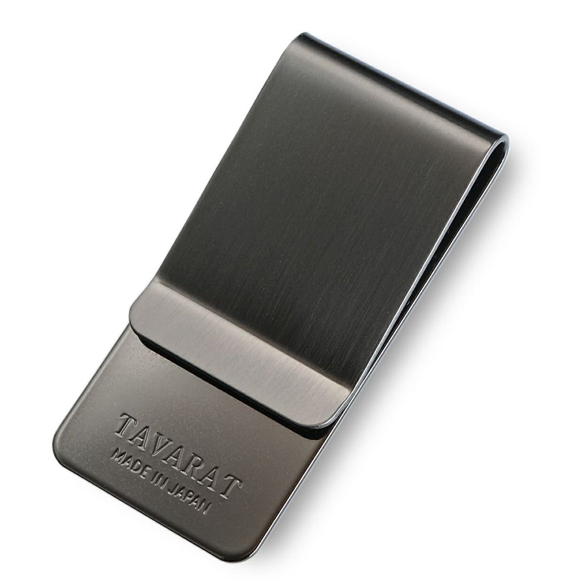 TAVARAT（タバラット）マネークリップ：ブラックいぶし（黒ニッケルメッキ仕上げ）