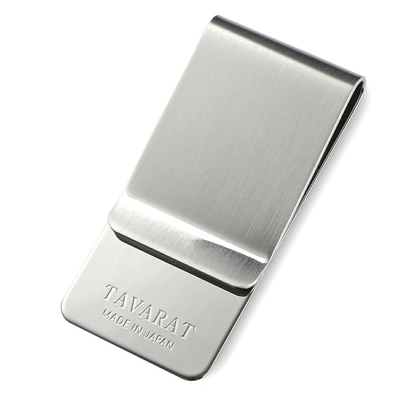 TAVARAT（タバラット）マネークリップ：シルバーサテーナ（代用ロジウムメッキ仕上げ）