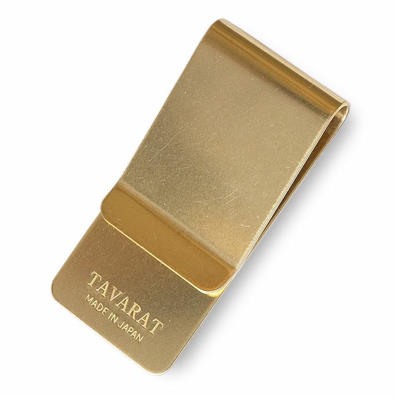 TAVARAT（タバラット）マネークリップ：ブラス（真鍮無垢・バレル研磨仕上げ）