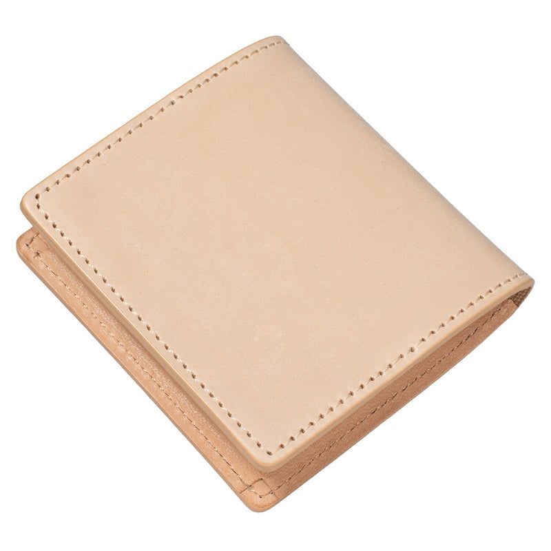 コードバン小銭入れ（ナチュラル）：無染色のヌメ革が持つ自然な風合い