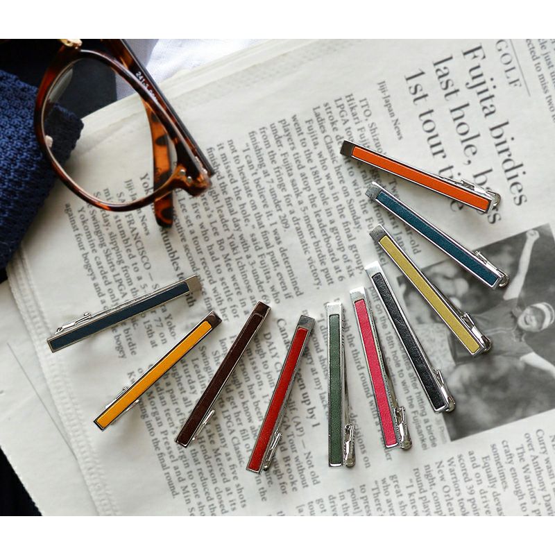 ネクタイピン 本革はめ込み 名入れ可 Tps-003R | TAVARAT公式