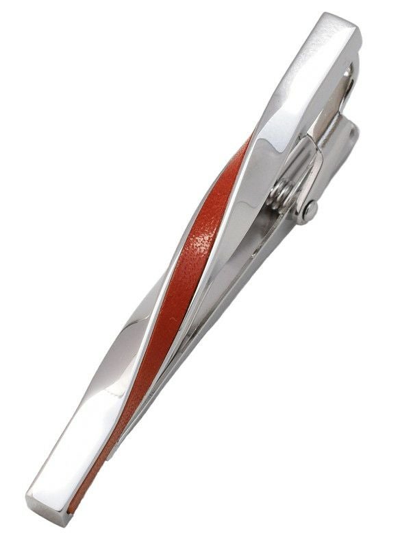 ネクタイピン ツイスト 本革はめ込み 名入れ可 Tps-078 | TAVARAT公式