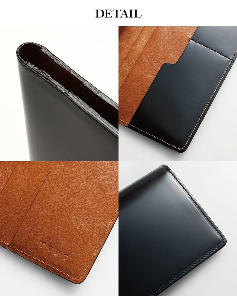 丁寧なコバ磨きと美しい縫製が光る日本製長財布の細部ディテール