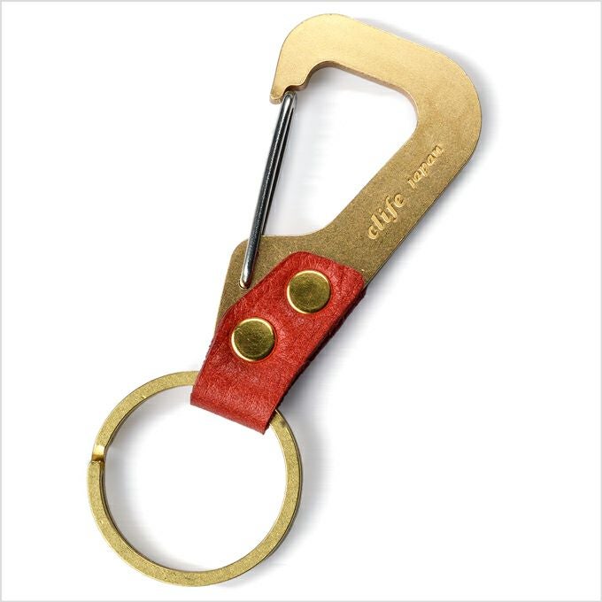 キーホルダー キーリング 日本製 （真鍮×本革） 姫路レザー / grasp