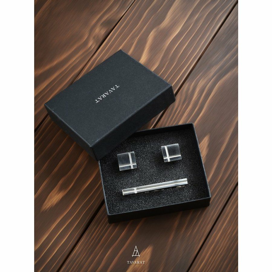 ネクタイピン・カフスセット クロスデザイン 真鍮製 Kts-001 | TAVARAT