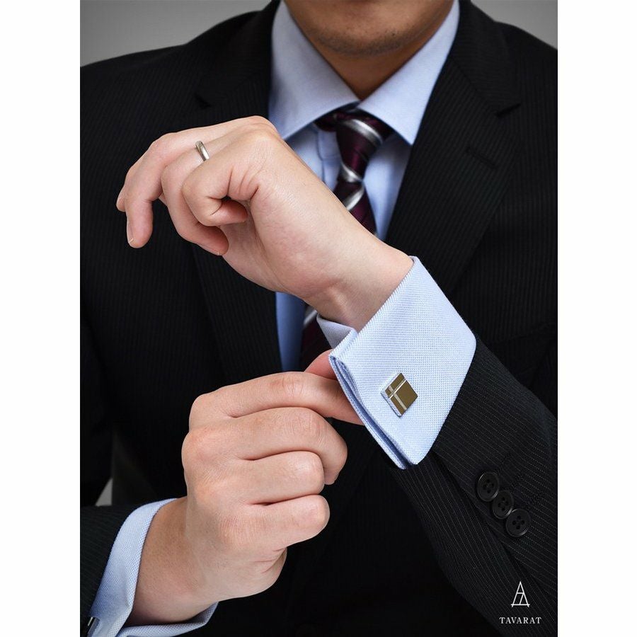 ネクタイピン・カフスセット クロスデザイン 真鍮製 Kts-001 | TAVARAT