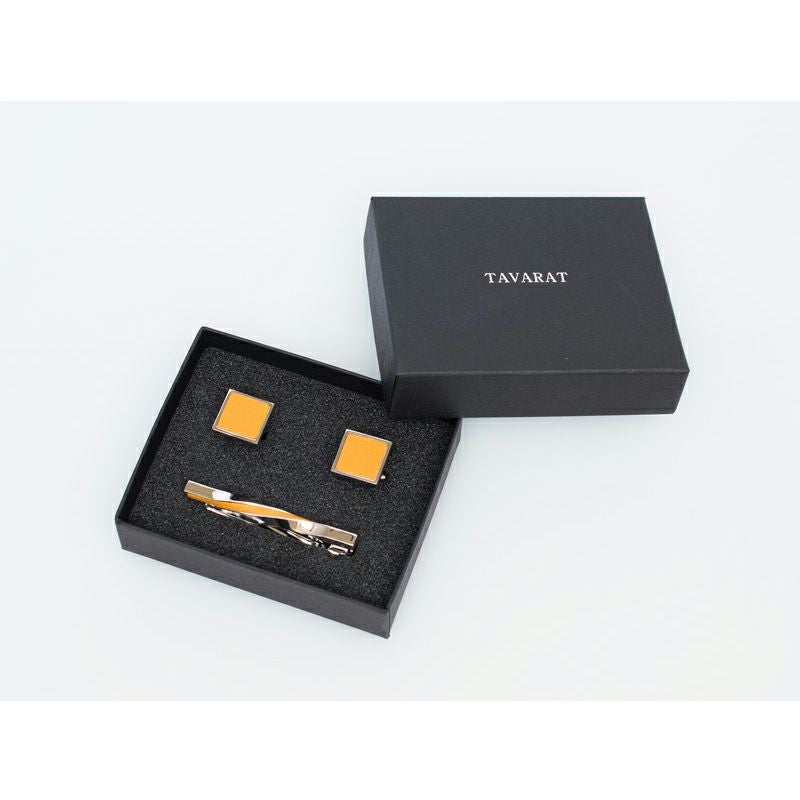 ネクタイピン・カフスセット ツイスト×本革 Kts-007 | TAVARAT公式