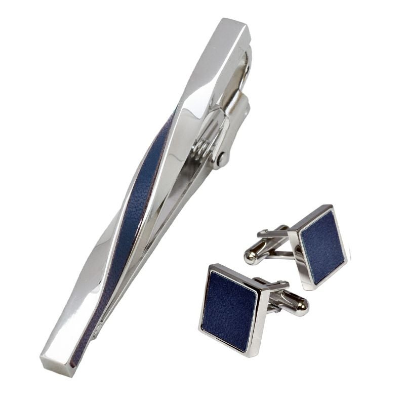 ネクタイピン・カフスセット ツイスト×本革 Kts-007 | TAVARAT公式