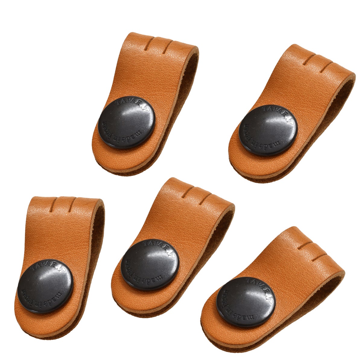 コードクリップ5本セット キャメル