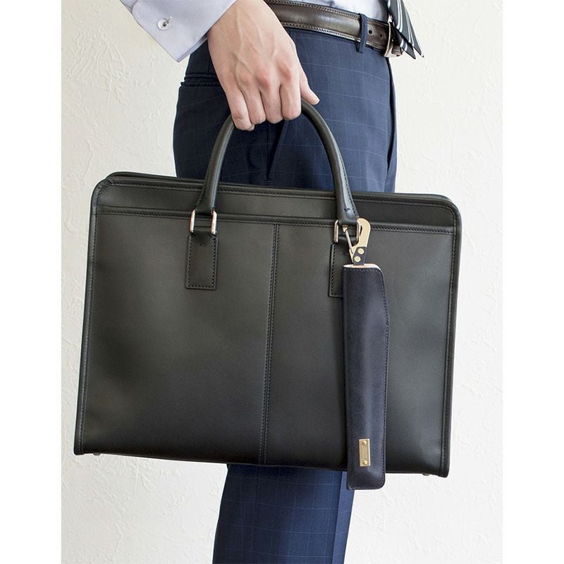 扇子ケース カラビナ付き 本革 姫路レザー 7.5寸 （約22cm） Tps-107