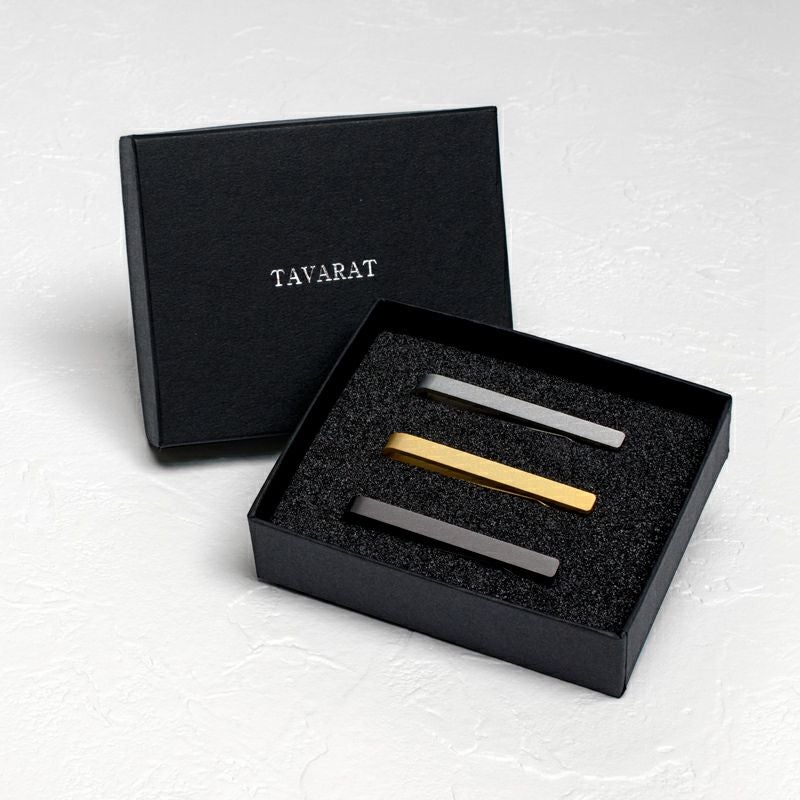 3本セット】 柔 ネクタイピン りん青銅製 シンプル Tps-023r-3set