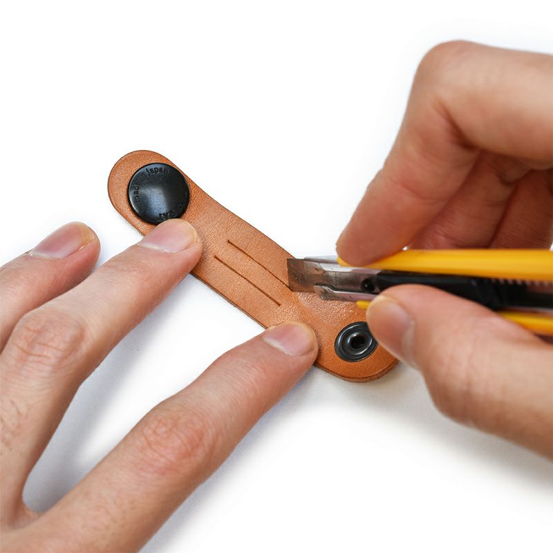 【新品】品質ハンドメイド 3Aメイプル × ココボロ ×本革グリップ12.4mm ロングサイズ】3本セット コードクリップ クリップ 本革 姫路レザー