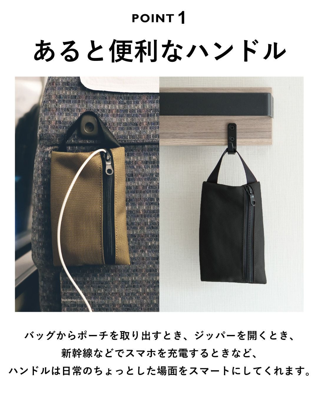 ハンドルポーチ 小物入れ メンズ 撥水 ガジェット Tps-157 | TAVARAT