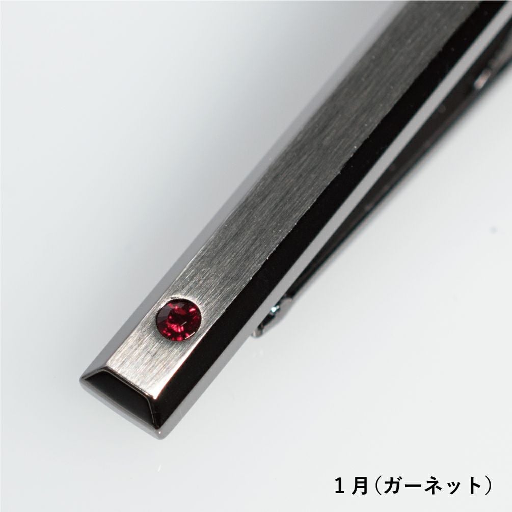 4面カットピン 誕生石カラー ネクタイピン 真鍮製 シンプル Tps-164