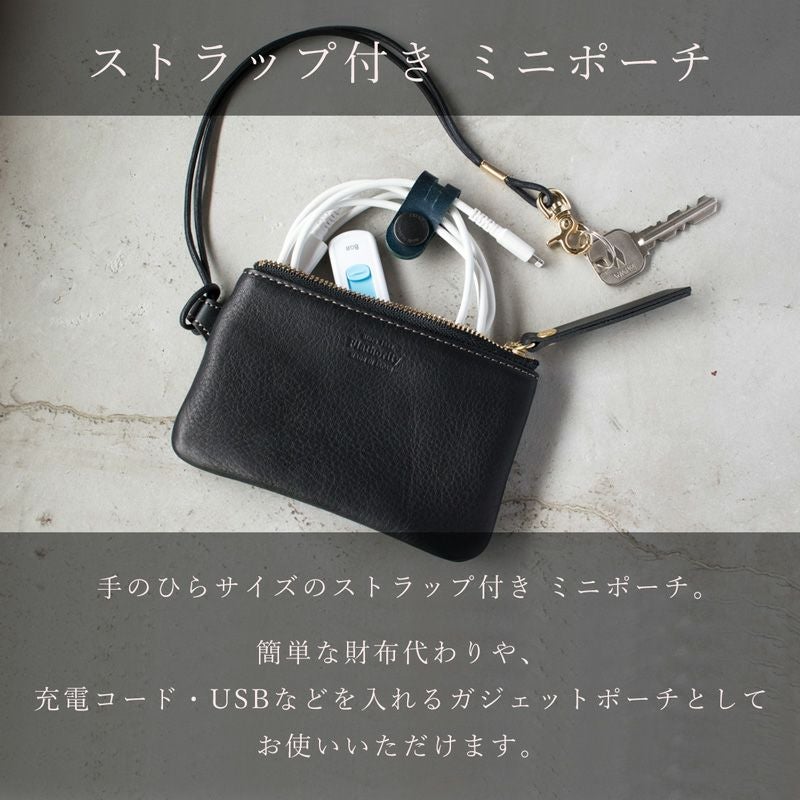 ポーチ ストラップ付 本革 日本製 Flathority FF216 | TAVARAT公式