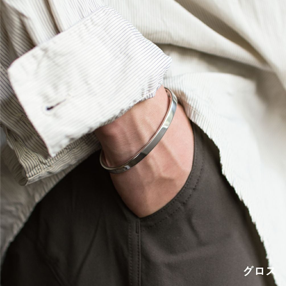 バングル メンズ Press950 シルバー 名入れ可 Tps-167 | TAVARAT公式