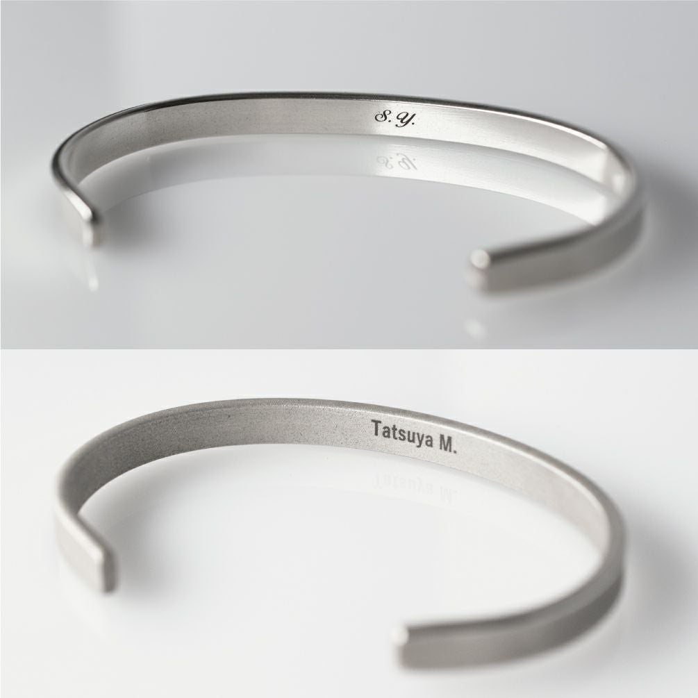 バングル メンズ Press950 シルバー 名入れ可 Tps-167 | TAVARAT公式