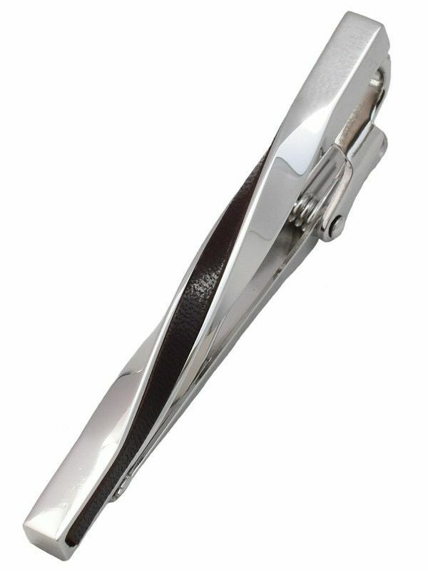 まとめ買い 10～49個】 ネクタイピン 本革 ツイスト 名入れ可 Tps-078