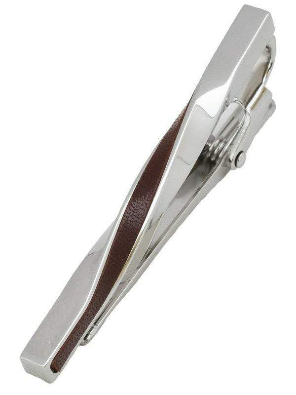 まとめ買い 10～49個】 ネクタイピン 本革 ツイスト 名入れ可 Tps-078