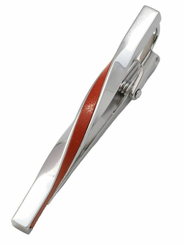 まとめ買い 10～49個】 ネクタイピン 本革 ツイスト 名入れ可 Tps-078