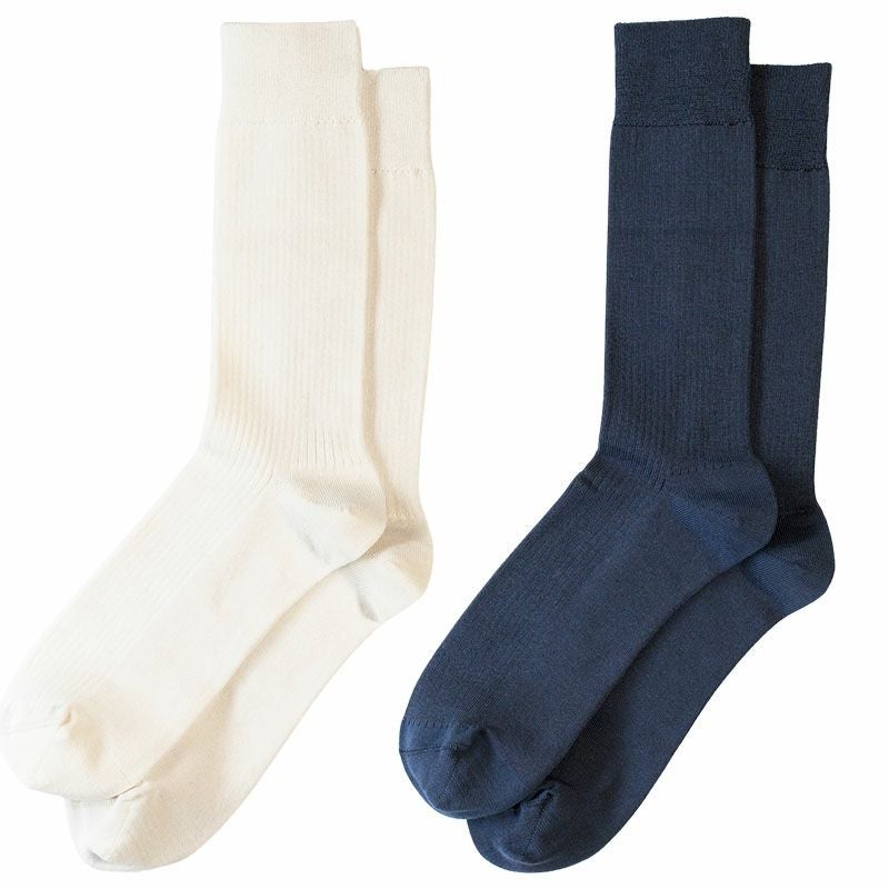 オフホワイト×ネイビー