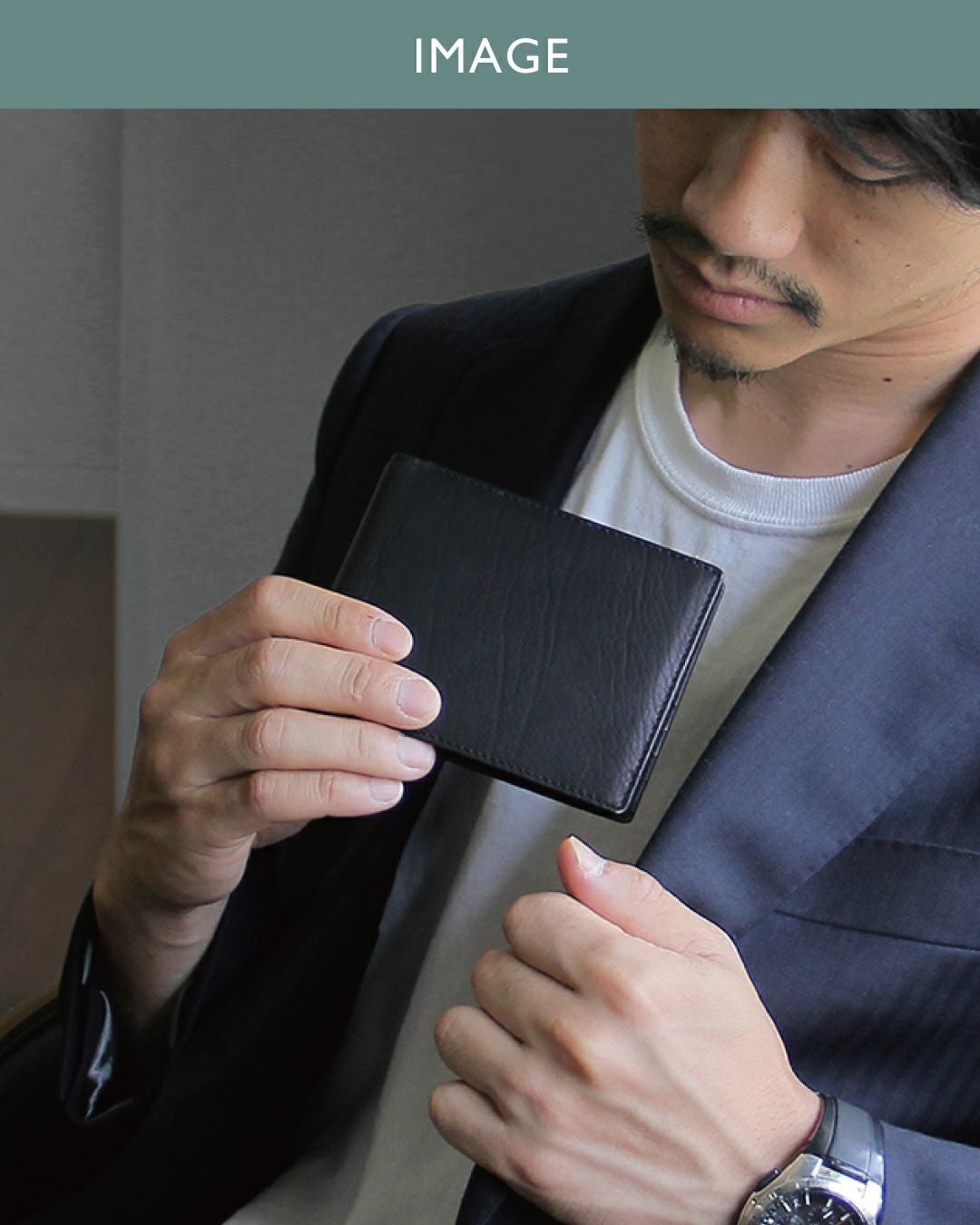 二つ折り財布 カーフレザー 本革 松岡皮革 mt18003 | TAVARAT公式