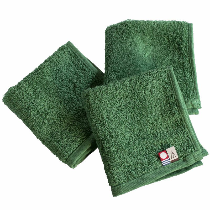 今治タオル ちょうどいいタオルハンカチの3枚セット（グリーン）