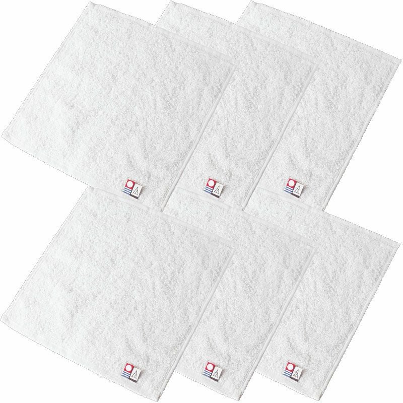 今治タオル ちょうどいいタオルハンカチの6枚セット（ホワイト）