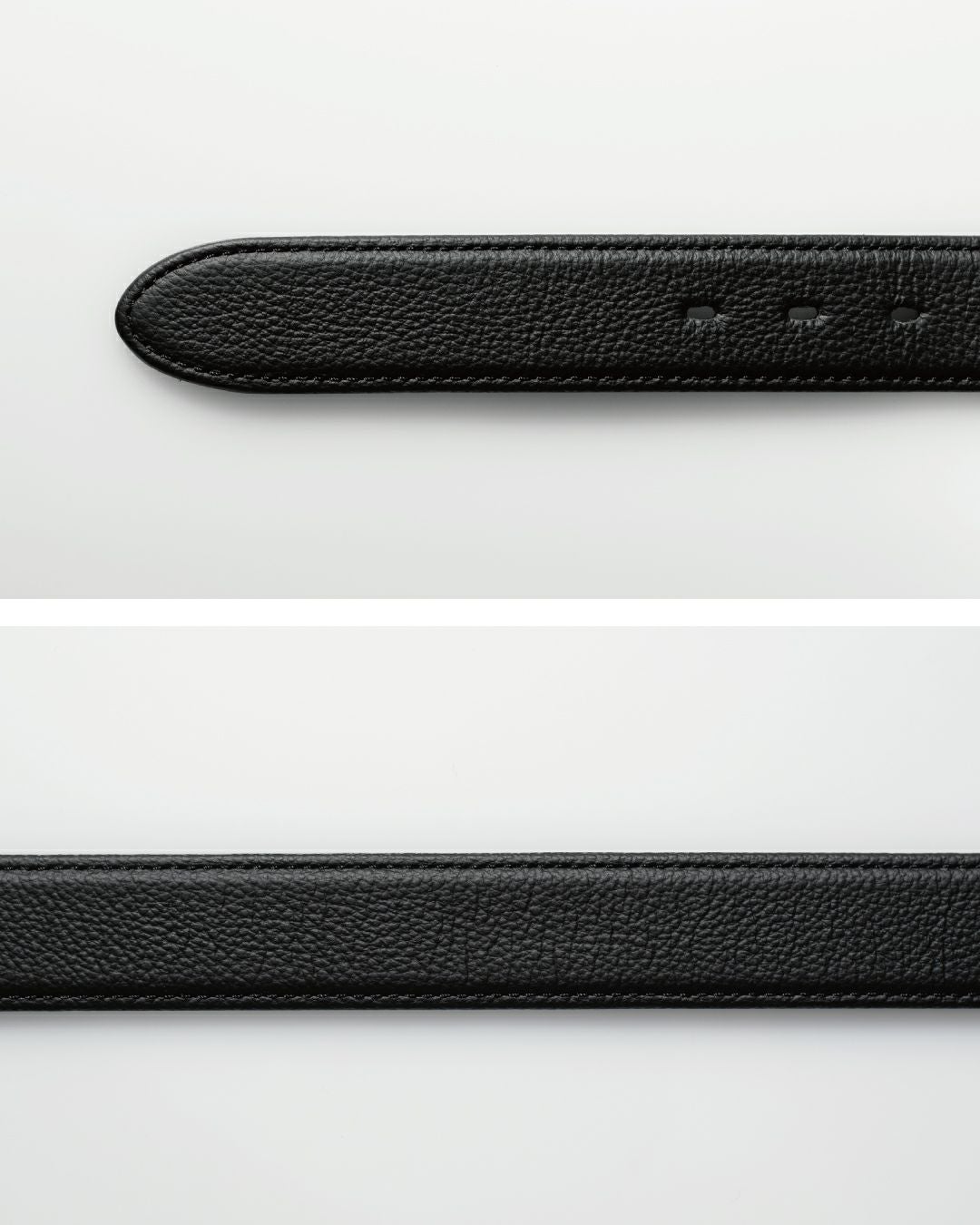 シボ柄が特徴のシンプルな本革ベルト