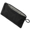 ブラックのナイロン製フラットポーチのメイン画像。スリムで軽量なマルチポーチ。