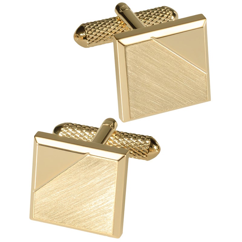 ライトゴールド：エッジラインカフス（スクエア）のペアカット