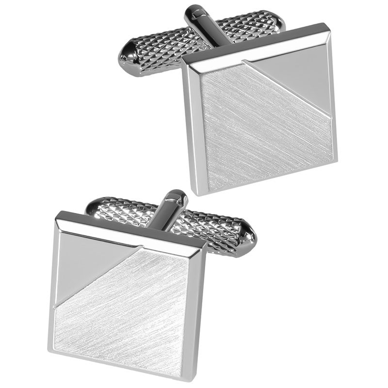 シルバー：エッジラインカフス（スクエア）のペアカット